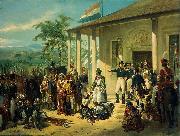 Nicolaas Pieneman The submission of Diepo Negoro to Lieutenant-General Hendrik Merkus Baron de Kock painting